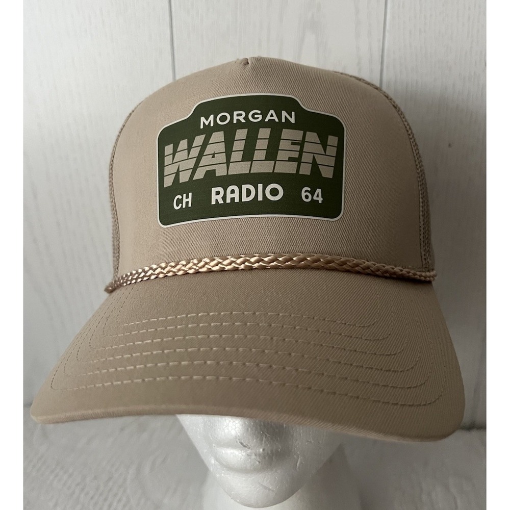 Rare Morgan Wallen Limited Edition CH Radio 64 Trucker Hat SiriusXM Tan NWOT
